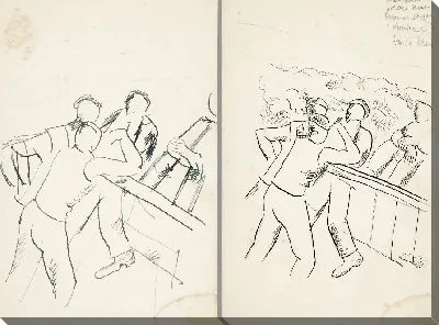 Картина Моряки аннотации чертежей