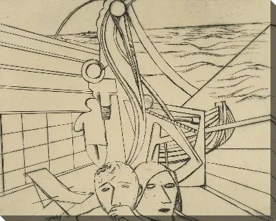 Картина Эмигрантская пара на палубе