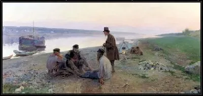 Картина Бурлаки (Boatmen)