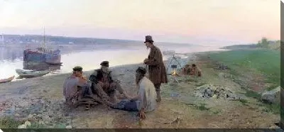 Картина Бурлаки (Boatmen)