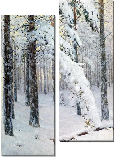 Картина Лес зимой (Forest in winter)