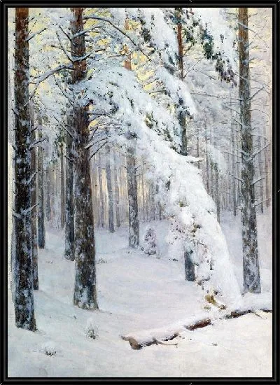Картина Лес зимой (Forest in winter)