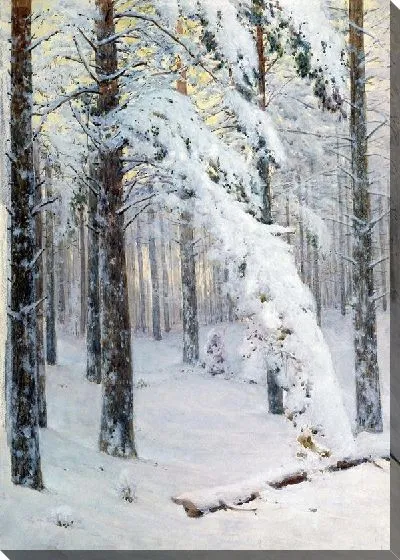 Картина Лес зимой (Forest in winter)