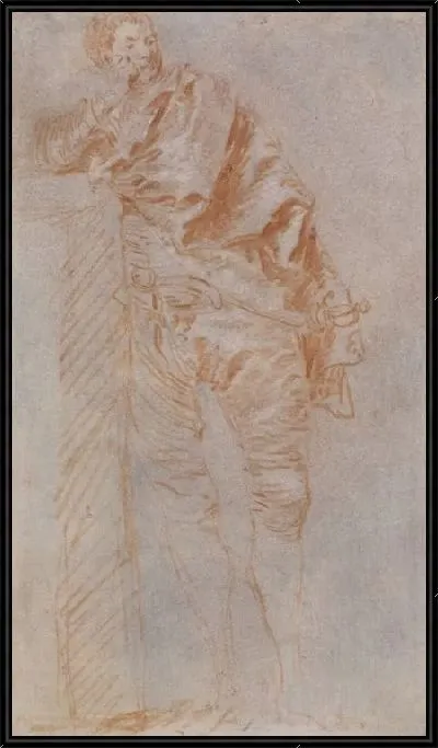 Картина Человек, опирающийся на стену (ректо)