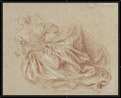 Дама сидит на полу