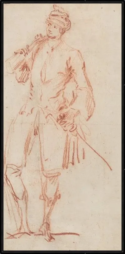 Картина Актер комиксов, одетый как джентльмен [recto]