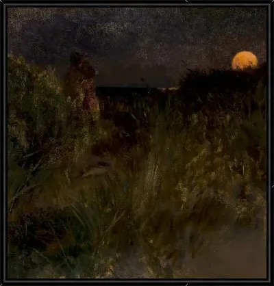 Восход луны над дюнами