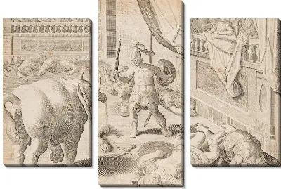 Римский солдат, сражающийся с одним из слонов Ганнибала, пл.