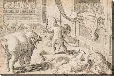 Римский солдат, сражающийся с одним из слонов Ганнибала, пл.