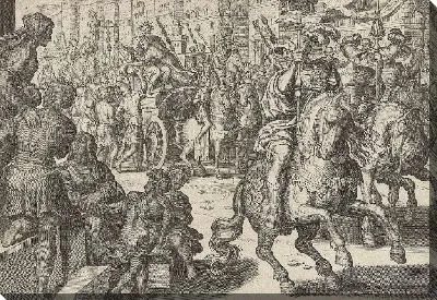 Картина Ромул и Херсилия на телеге победы