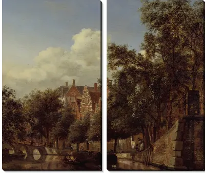 Картина Вид на Херенграхт, Амстердам, от Лелиграхта