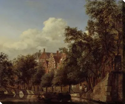 Картина Вид на Херенграхт, Амстердам, от Лелиграхта