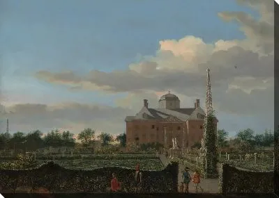 Картина в Гааге и его формальный сад (вид с юга)