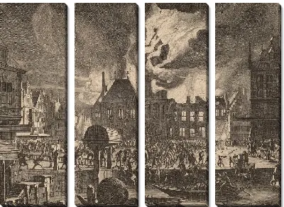 Картина Сжигание старой амстердамской ратуши