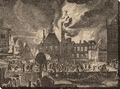 Картина Сжигание старой амстердамской ратуши
