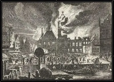 Пожар в Старой ратуше Амстердама, 1652 г.