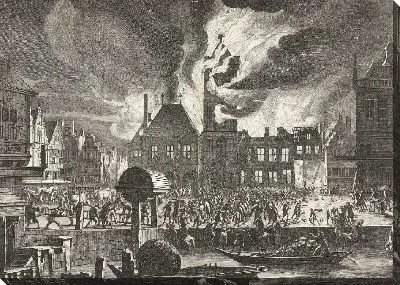 Пожар в Старой ратуше Амстердама, 1652 г.