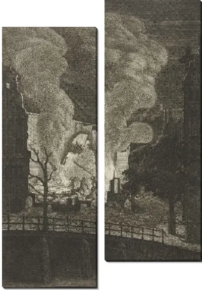 Картина Пожар на Новом острове, 1670