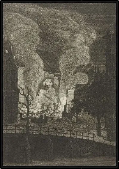 Картина Пожар на Новом острове, 1670