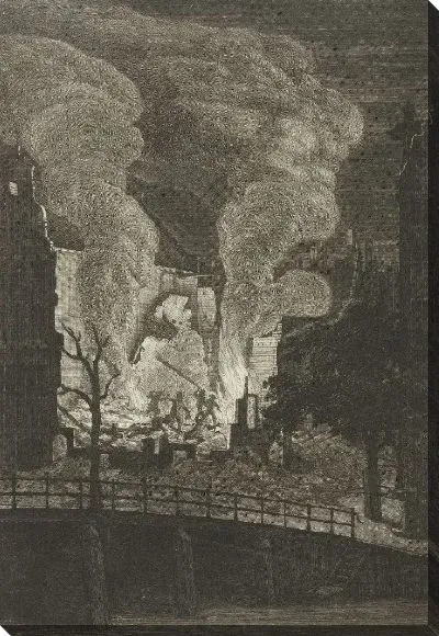 Картина Пожар на Новом острове, 1670