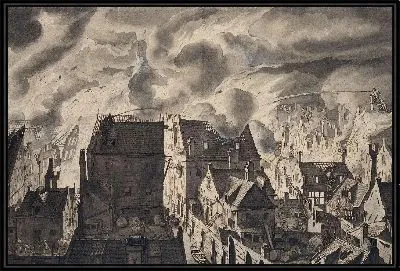 Картина Огонь на гирлянде