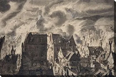 Картина Огонь на гирлянде