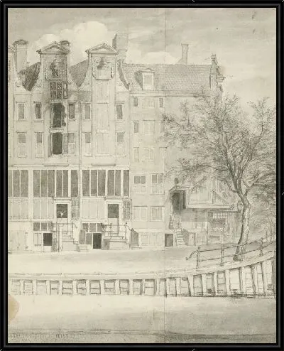 Картина Сгоревший дом на Лейдсеграхте, 1684