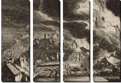 Картина Огонь в линиях на Schans в Smallepadsgracht, 1680