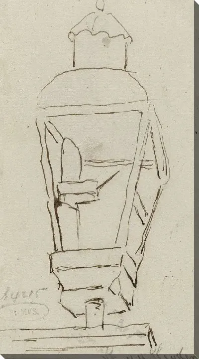 Картина уличный фонарь