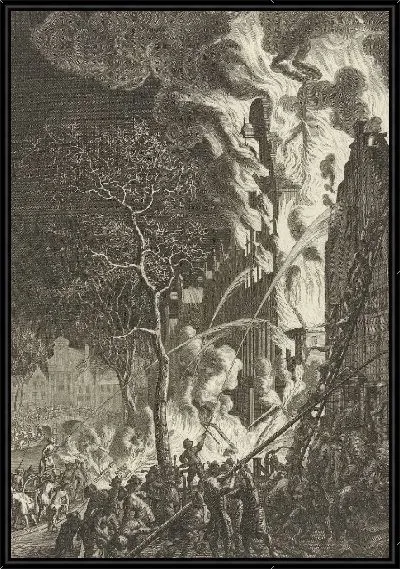 Картина Пожар на Лорьеграхт в Амстердаме, 1669