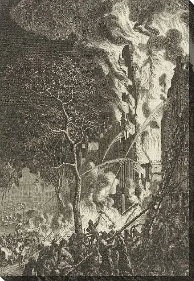 Картина Пожар на Лорьеграхт в Амстердаме, 1669