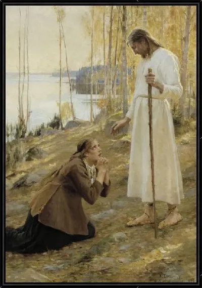 Картина Христос и Мария Магдалина, финская легенда