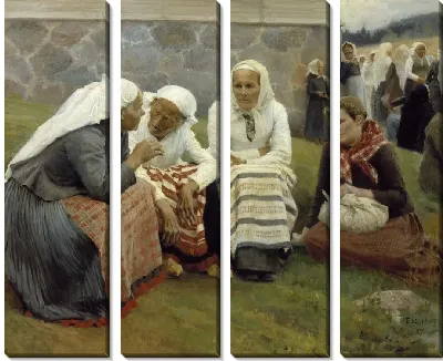 Женщины вне церкви в Руоколахти