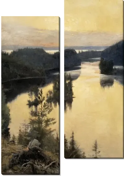 Картина Хребет Каукола на закате