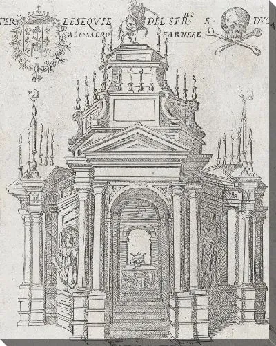 Картина Катафалка для герцога Алессандро Фарнезе