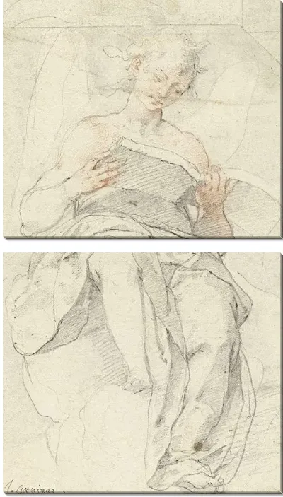 Картина Ангел на облаке читает книгу