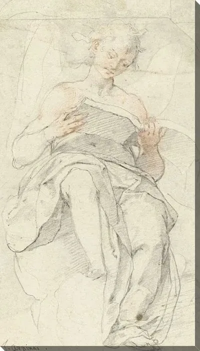 Картина Ангел на облаке читает книгу