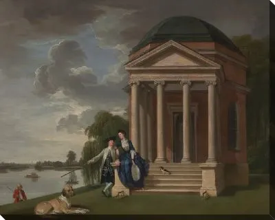 Картина Дэвид Гаррик и его жена у его Храма в Шекспире, Хэмптон