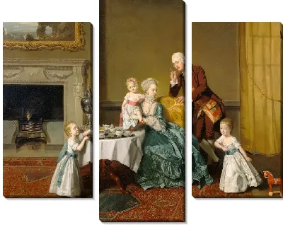 Джон, четырнадцатый лорд Уиллоуби де Брок и его семья