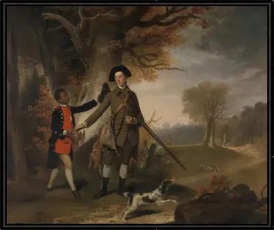 Неизвестный мужчина, возможно, Чарльз Горинг из Вистона (1744-1829), стрелял со своим слугой