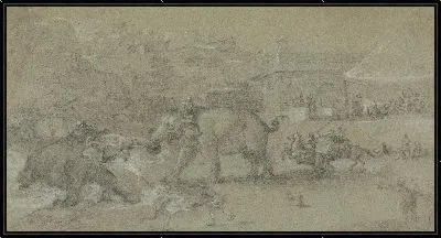 Картина Борьба со слонами