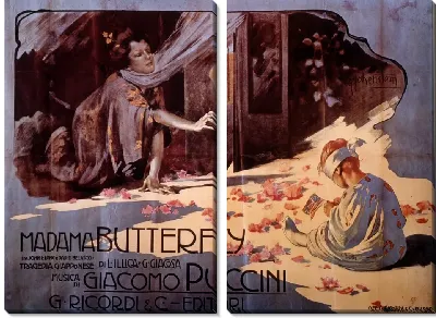 Плакат для мадам Баттерфляй от Джакомо Пуччини