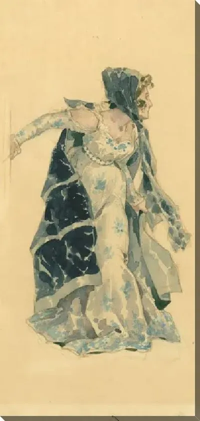 Картина Тоска - Эскиз костюма к Флорие Тоске