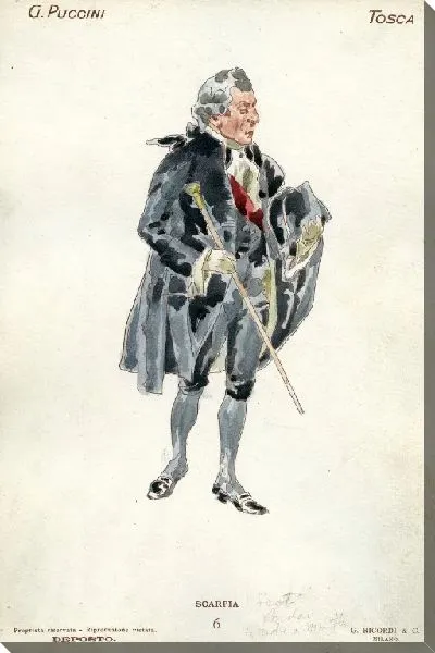 Картина Эскизы костюмов для Tosca Джакомо Пуччини (репродукции)