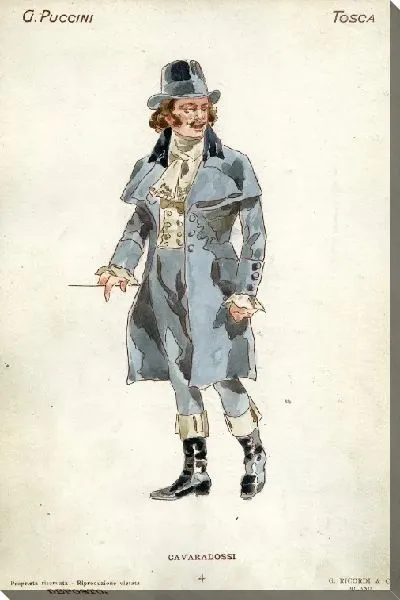 Картина Эскизы костюмов для Tosca Джакомо Пуччини (репродукции)