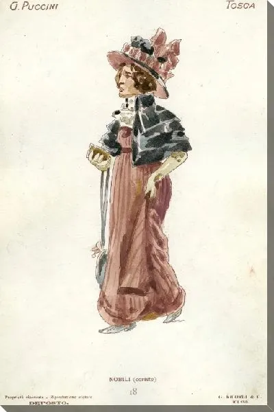 Картина Эскизы костюмов для Tosca Джакомо Пуччини (репродукции)
