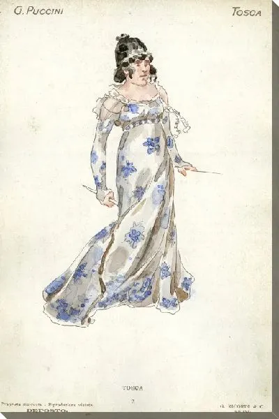 Картина Эскизы костюмов для Tosca Джакомо Пуччини (репродукции)