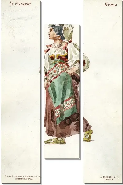 Картина Эскизы костюмов для Tosca Джакомо Пуччини (репродукции)
