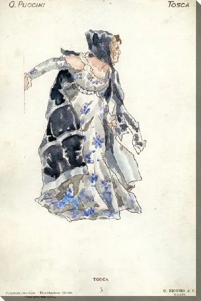 Картина Эскизы костюмов для Tosca Джакомо Пуччини (репродукции)