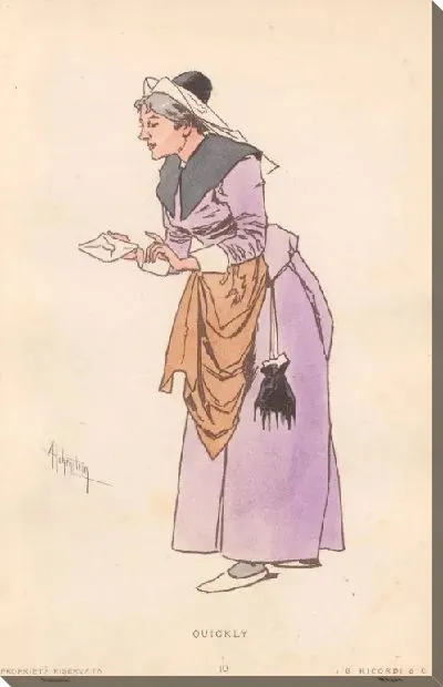 Картина Фальстаф Дж. Верди. Репродукции эскизов костюмов А. Хоэнштейна